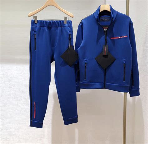 prada tracksuit women's|prada blue tracksuit.